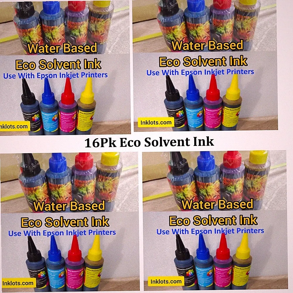 16 pk water based Eco Solvent Ink For all Epson Et Eco Tan Inkjets Printers