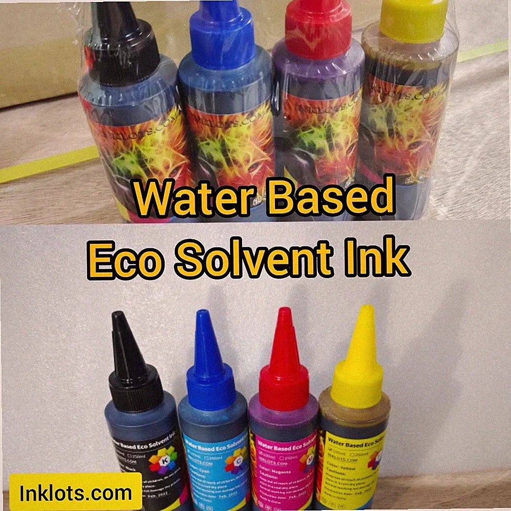 4pk water based Eco Solvent Ink For all Epson Et Eco Tan Inkjets Printers