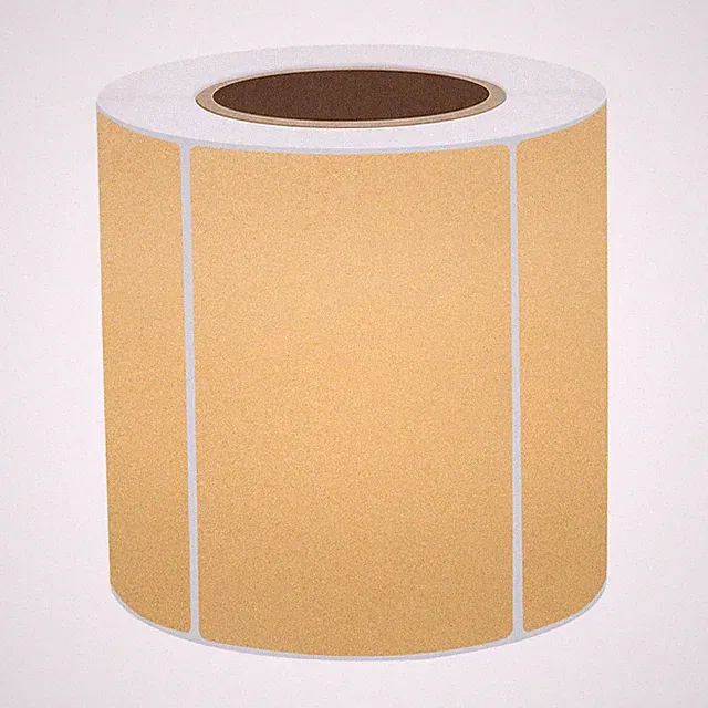 Brown Thermal Labels Stickers, 3x2 inch Direct 2*3 inch/1 roll, Kraft Color