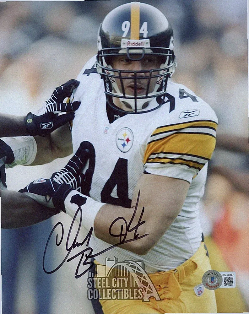 Chad Brown Autographed Pittsburgh Steelers 8x10 Photo - BAS (Black Ink)