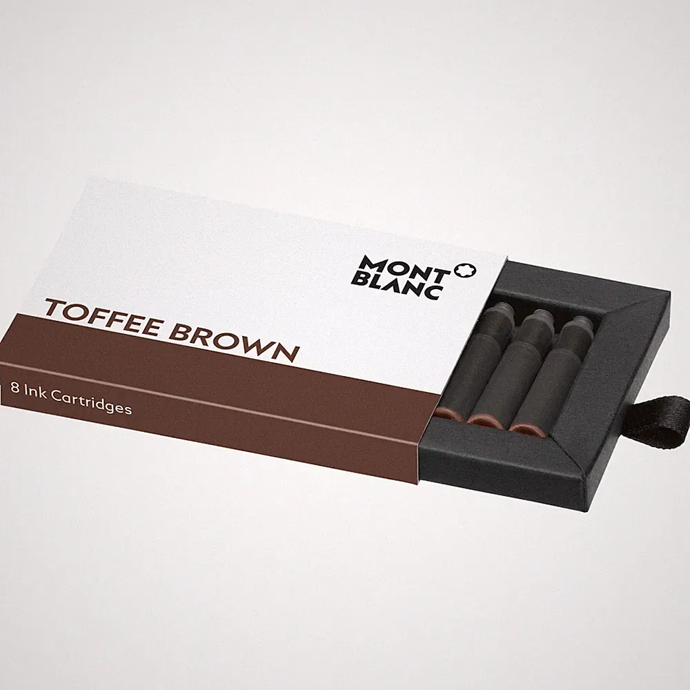 Montblanc Ink Cartridges, Toffee Brown - 8-unit package 128203