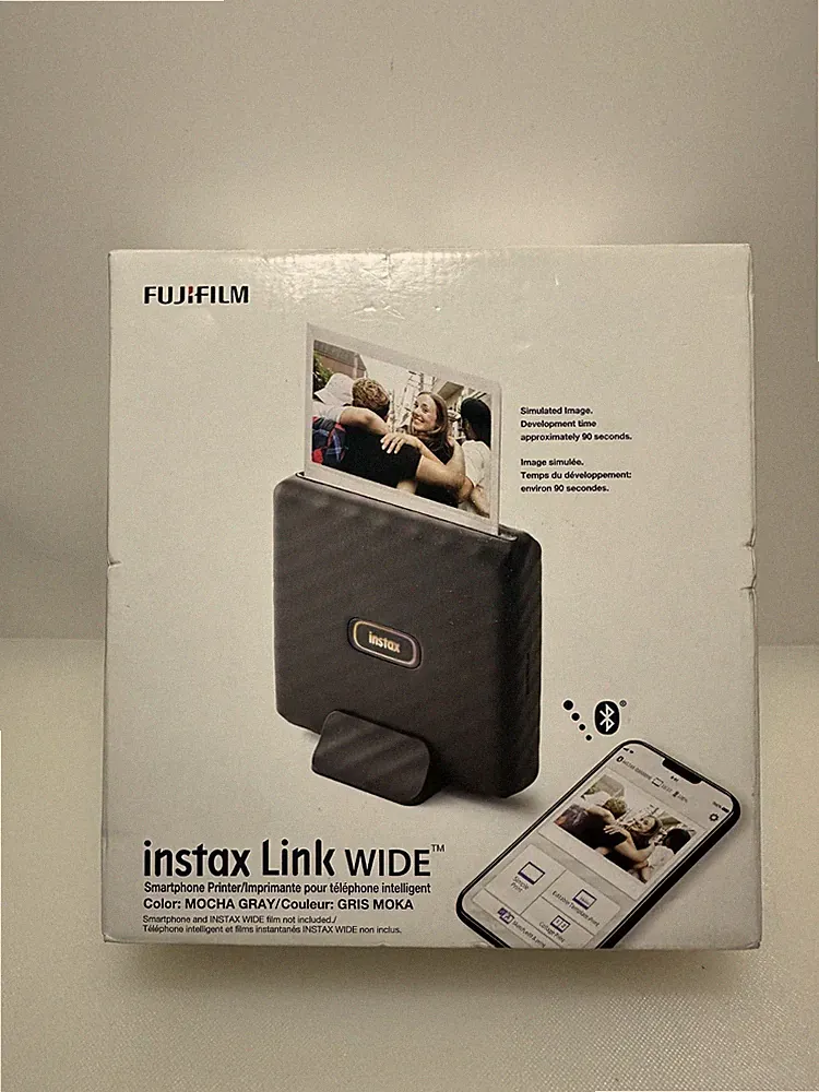NEW Fujifilm Instax Link WIDE Smartphone Printer – Mocha Gray