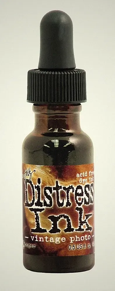 Ranger Tim Holtz Distress Ink, Vintage Photo 0.5 fl oz, Brown