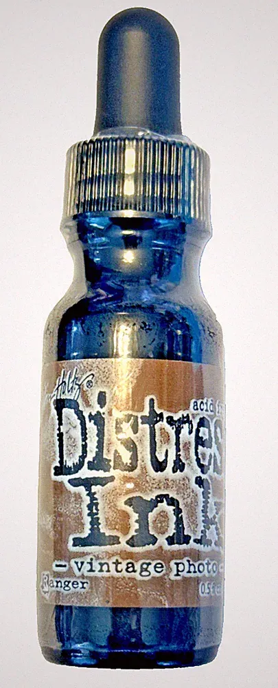 Tim Holtz Distress Ink Reinker VINTAGE PHOTO TIM19466 Brown Ink Refill Dropper